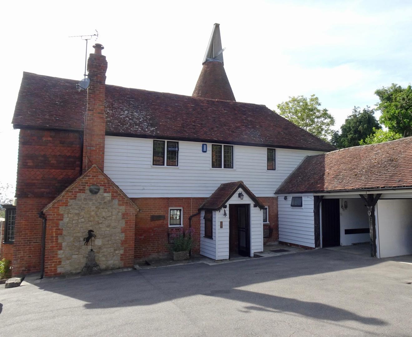 Historic building with unique roof